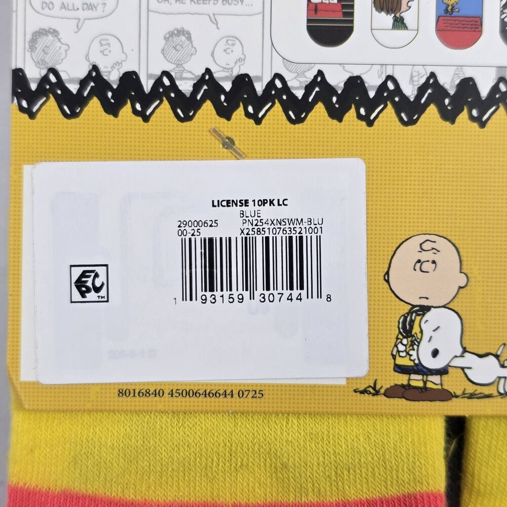 PEANUTS Women's 10 Pair Pack Low Cut Socks Shoe Size 4-10 New Snoopy - Picture 9 of 10
